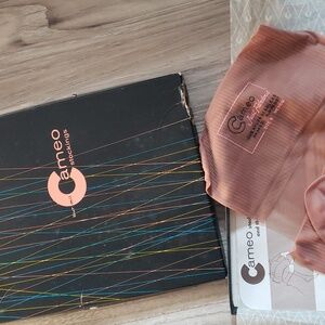 Vintage 60s Cameo Stockings Nylon sheer 9 medium bur-mil 1960s thigh high